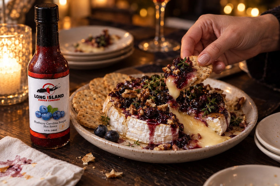 Blueberry Carolina Reaper Baked Brie