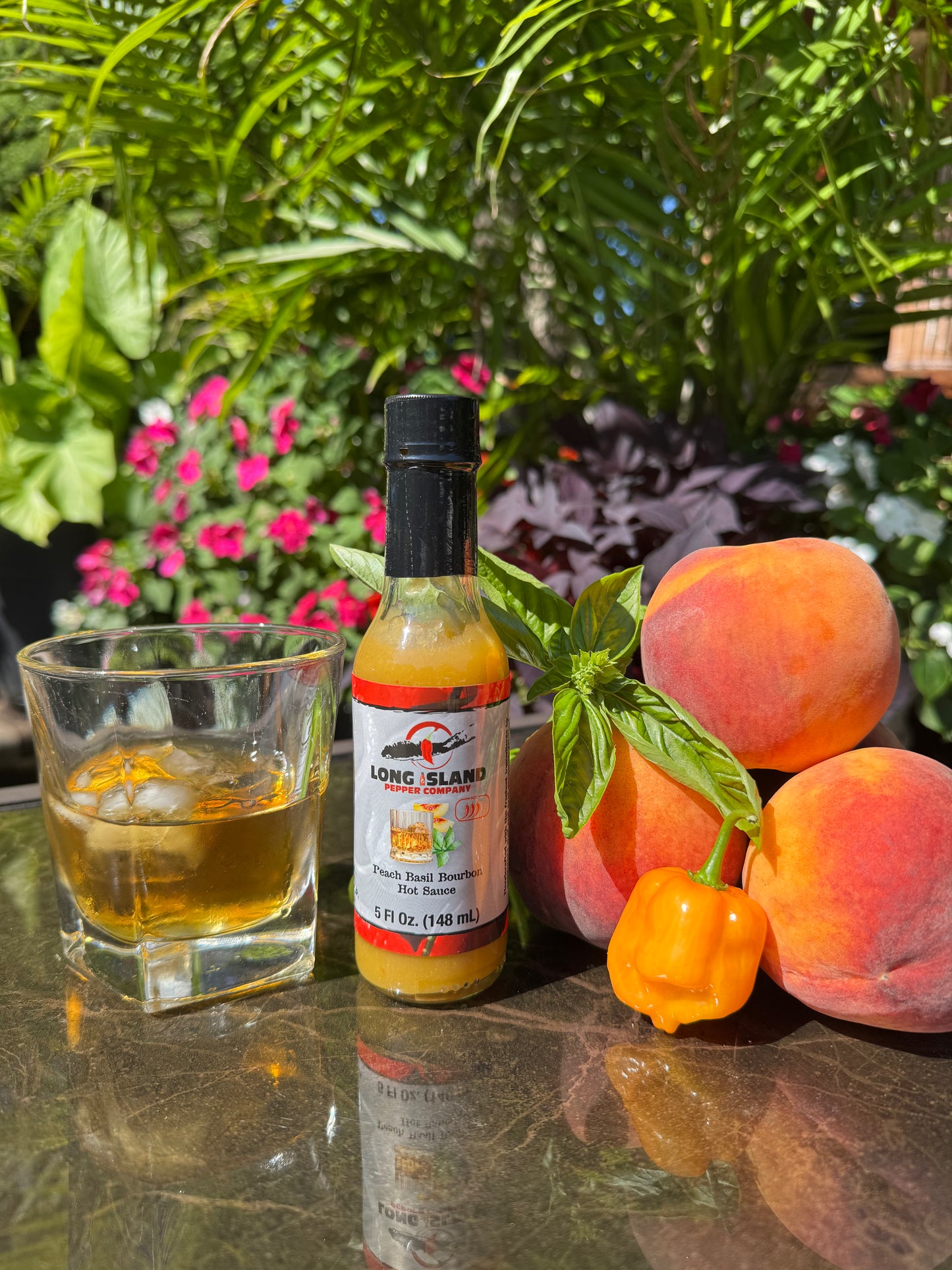 Peach Basil Bourbon